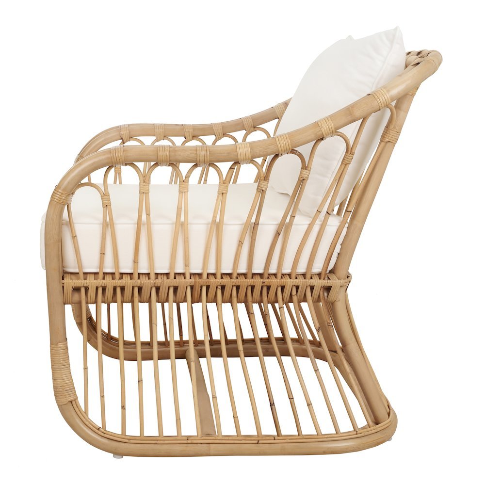 Maeva Rattan Accent Chair - Natural Wheat