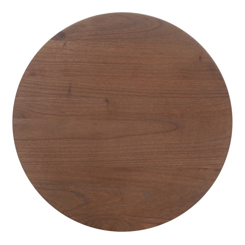 Zayn Accent Table - Cane Brown Rattan Base - Wood Top