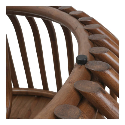 Bexa Coffee Table - Cane Brown Rattan Base - Wood Top