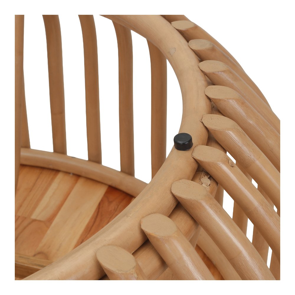 Bexa Coffee Table - Honey Rattan Base - Wood Top
