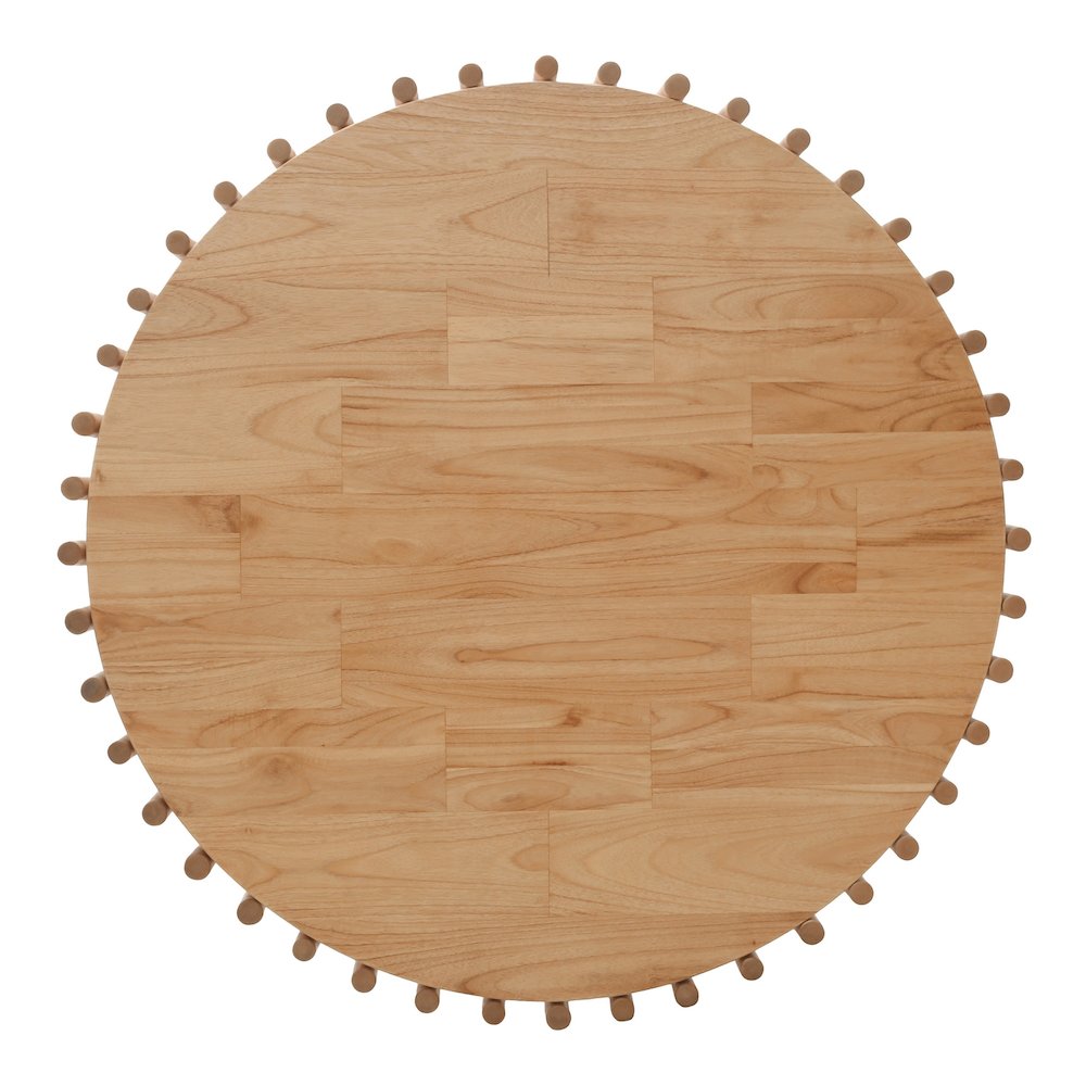 Bexa Coffee Table - Honey Rattan Base - Wood Top