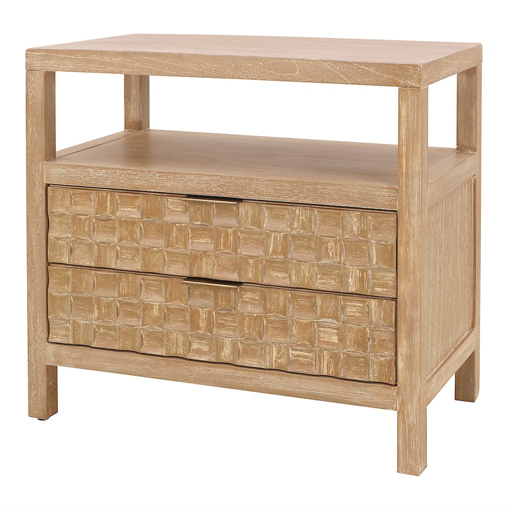 Terrena 2-Drawer Accent Table - Brushed Sand