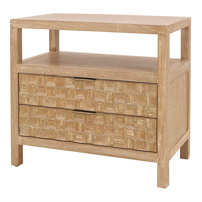 Terrena 2-Drawer Accent Table - Brushed Sand