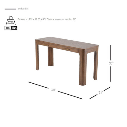 Trevin Desk 2 Drawers
