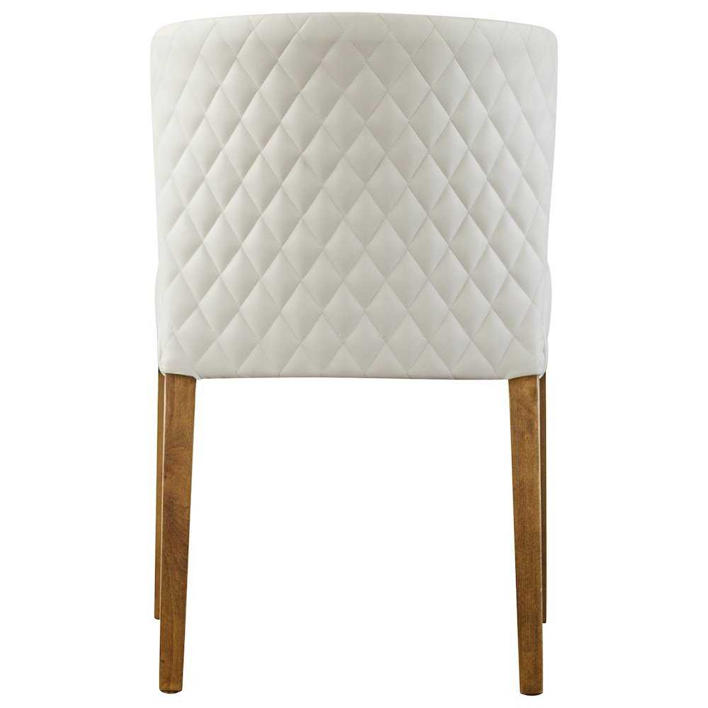 Albie Diamond Stitching Faux Leather Dining Side Chair, (Set of 2)