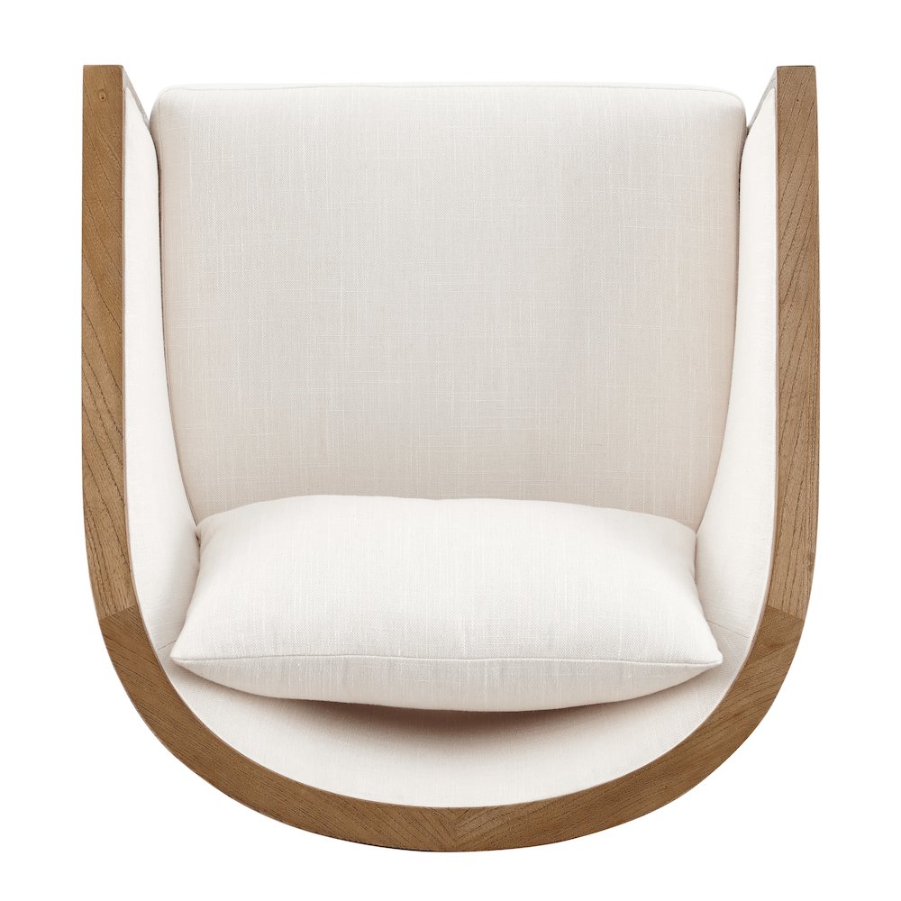 Tillman Linen Accent Arm Chair w/ Rattan