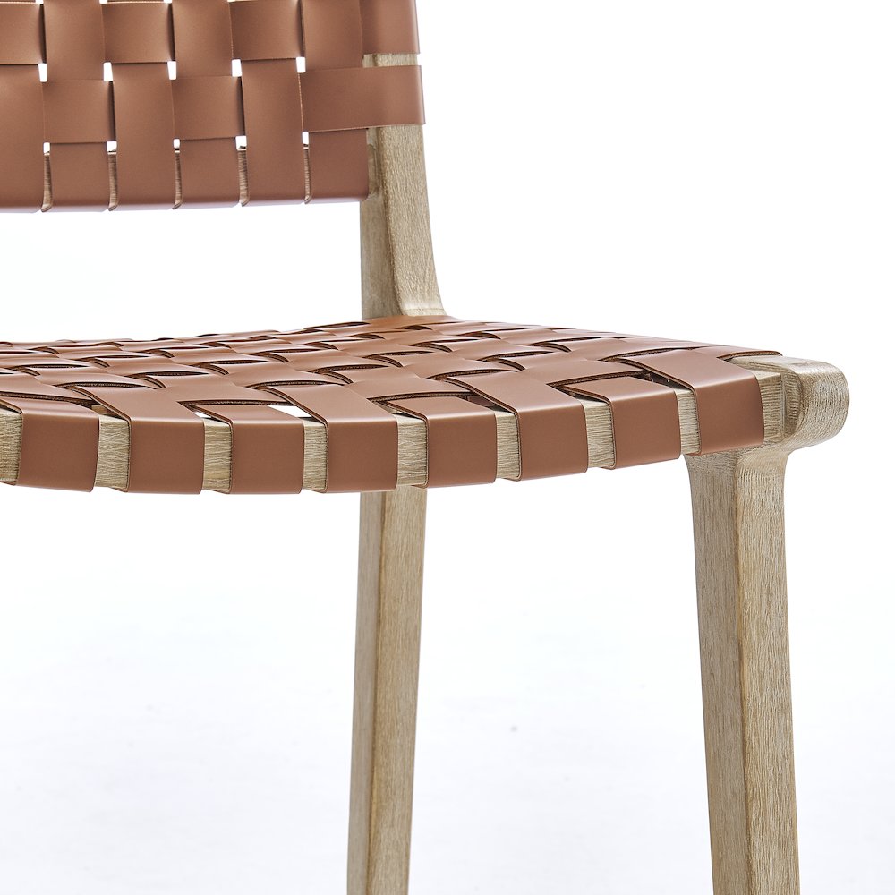 Marco Faux Leather Counter Stool Drift Wood Frame