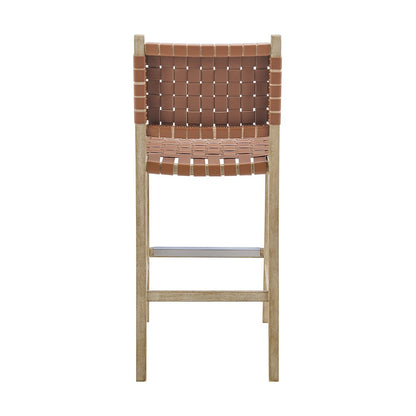 Marco Faux Leather Counter Stool Drift Wood Frame