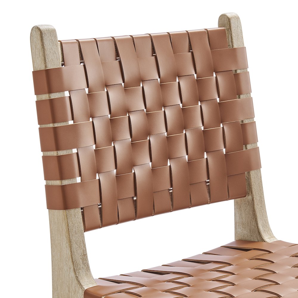 Marco Faux Leather Counter Stool Drift Wood Frame