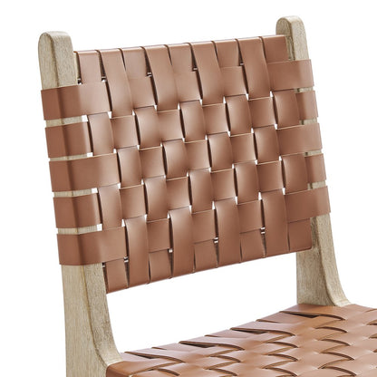 Marco Faux Leather Counter Stool Drift Wood Frame