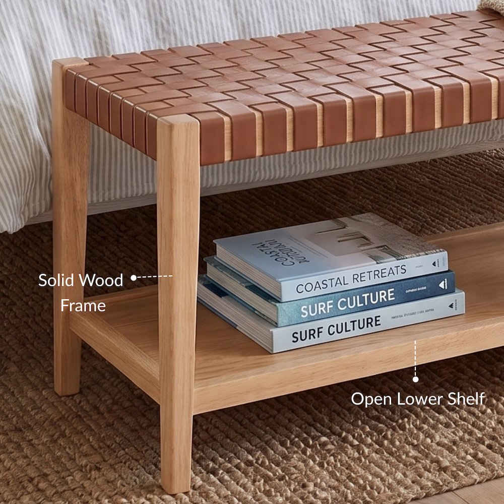 Marco Faux Leather Bench