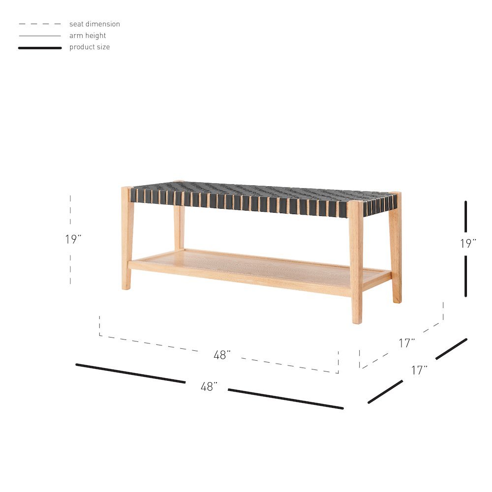 Marco Faux Leather Bench