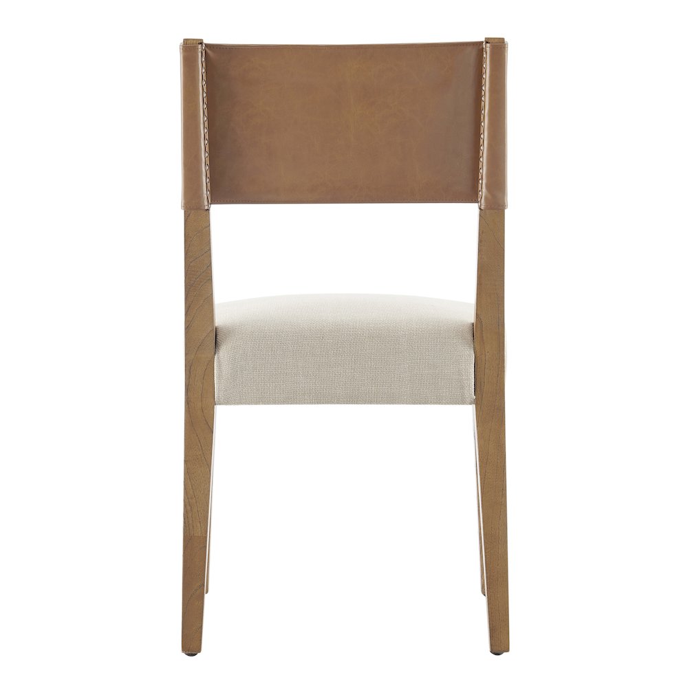 Kylo Faux Leather/Linen Dining Side Chair, (Set of 2)
