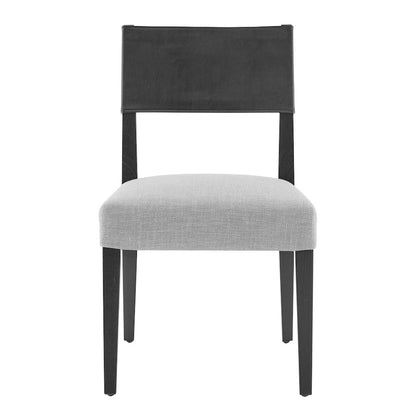 Kylo Faux Leather/Linen Dining Side Chair, (Set of 2)