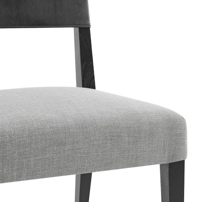Kylo Faux Leather/Linen Dining Side Chair, (Set of 2)
