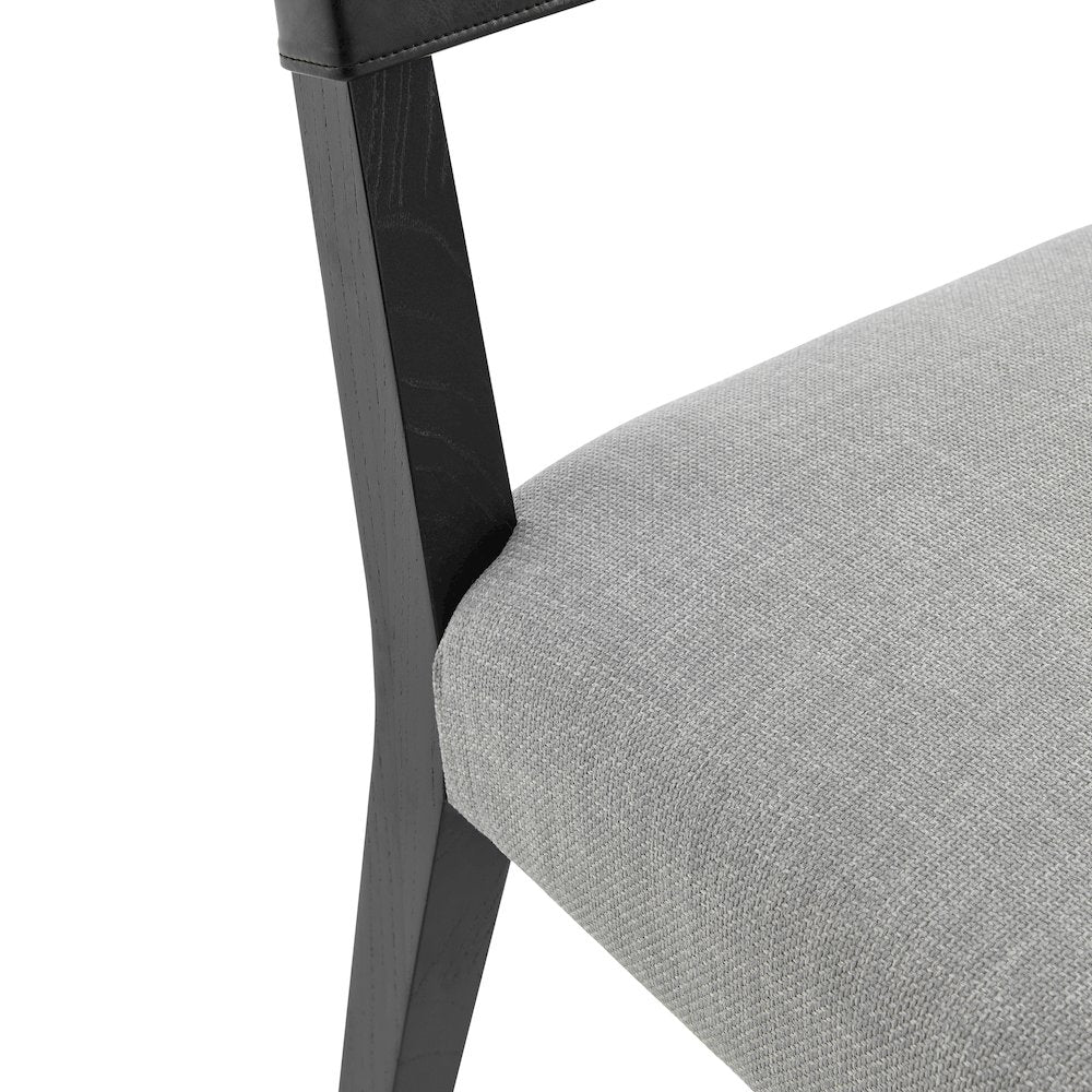 Kylo Faux Leather/Linen Dining Side Chair, (Set of 2)