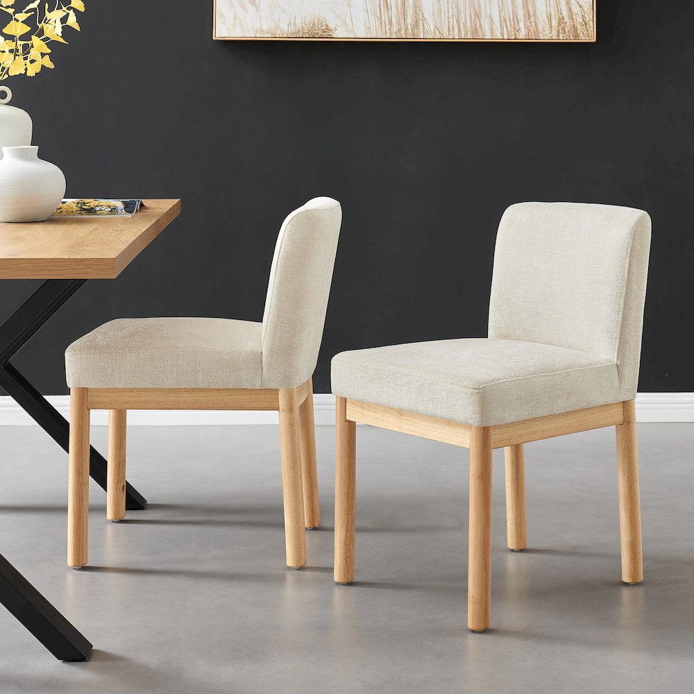 Bloomfield Chenille Low-Back Dining Side Chair, (Set of 2)