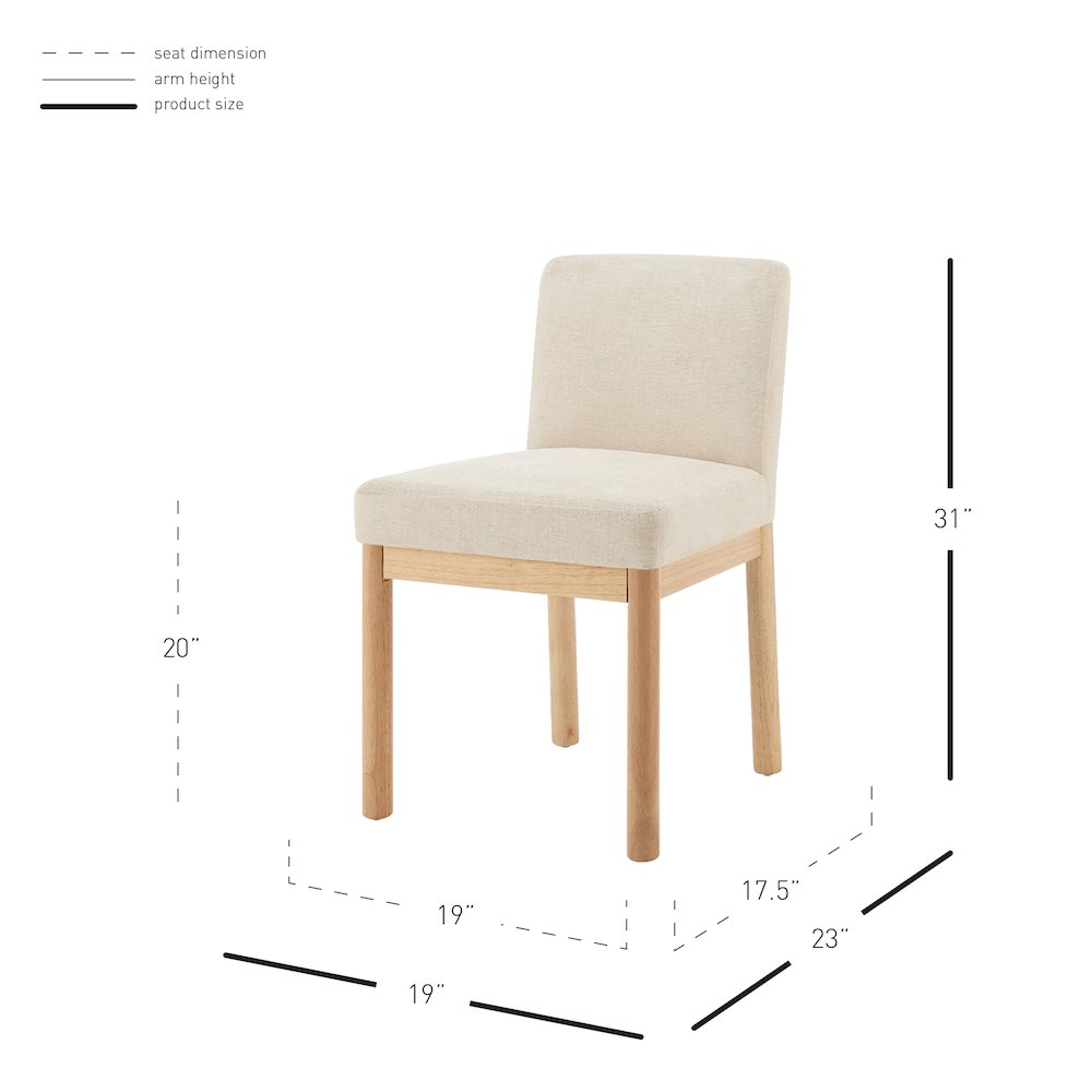 Bloomfield Chenille Low-Back Dining Side Chair, (Set of 2)