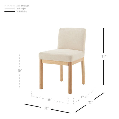 Bloomfield Chenille Low-Back Dining Side Chair, (Set of 2)