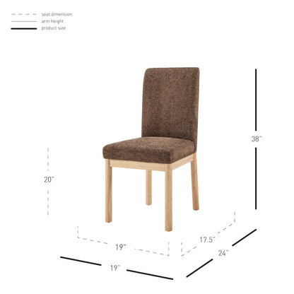 Bloomfield Chenille High-Back Dining Side Chair, (Set of 2)
