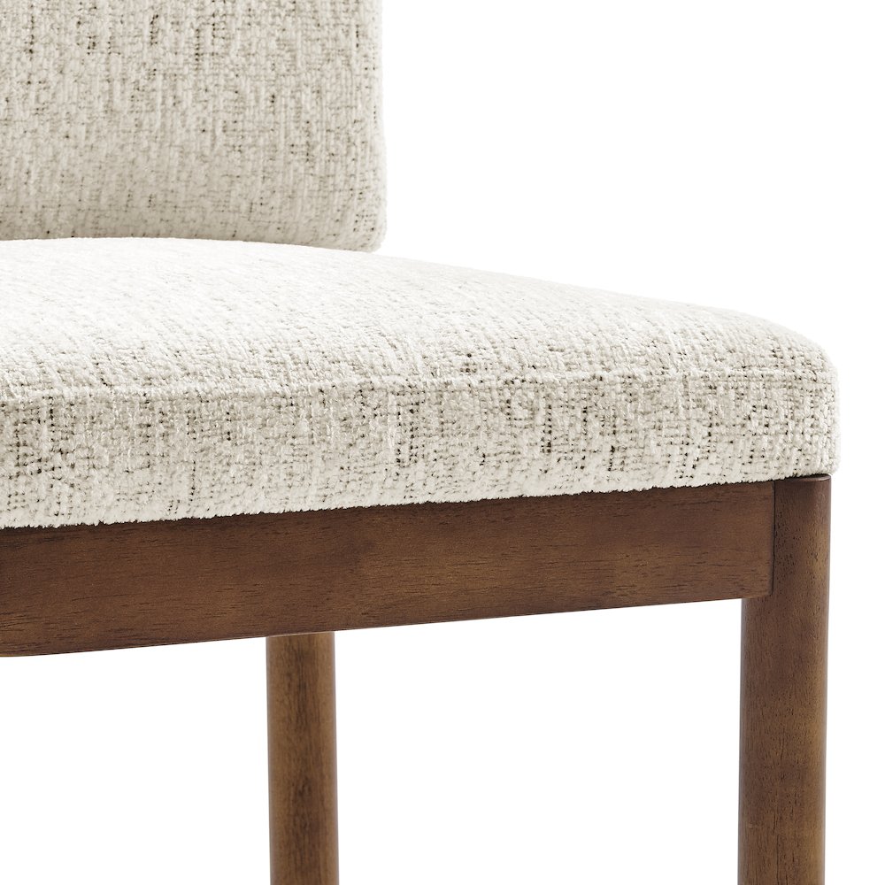 Melvin Chenille Dining Side Chair Black Frame, (Set of 2)