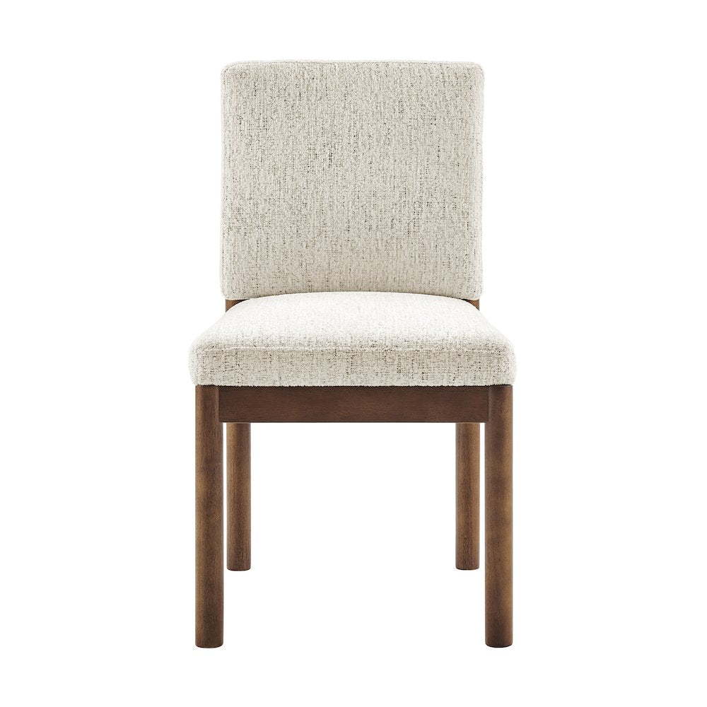 Melvin Chenille Dining Side Chair Black Frame, (Set of 2)