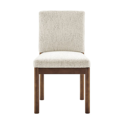 Melvin Chenille Dining Side Chair Black Frame, (Set of 2)