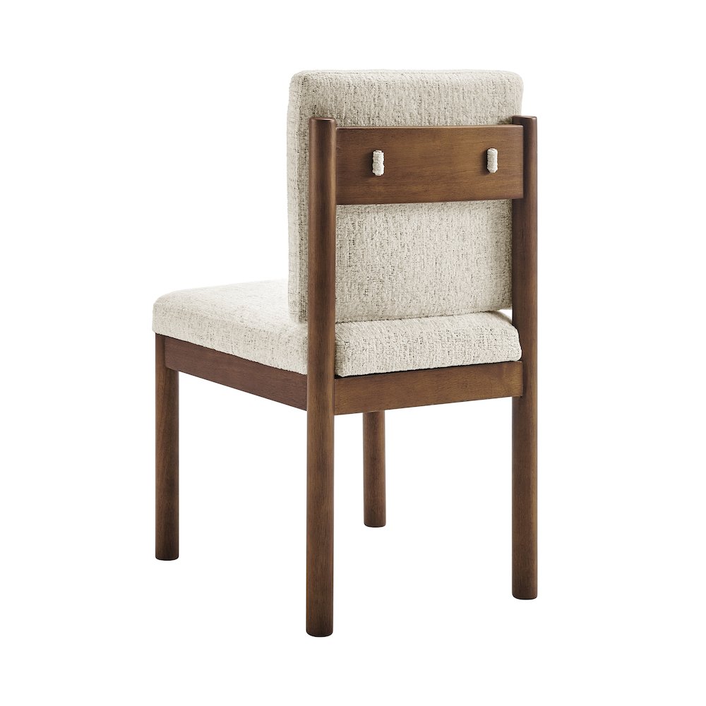 Melvin Chenille Dining Side Chair Black Frame, (Set of 2)