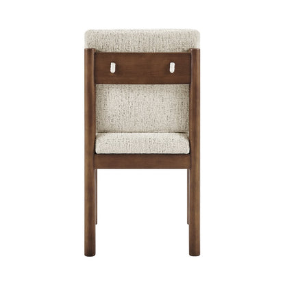 Melvin Chenille Dining Side Chair Black Frame, (Set of 2)