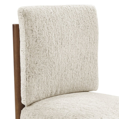 Melvin Chenille Dining Side Chair Black Frame, (Set of 2)
