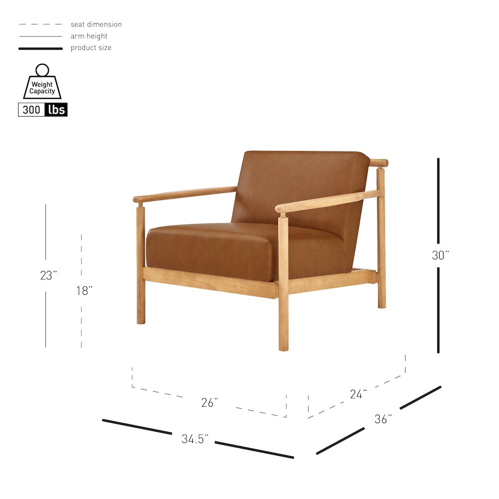 Arnold PU Accent Arm Chair