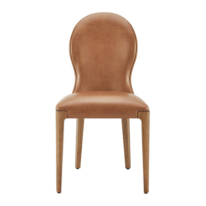 Eldoris Faux Leather Dining Side Chair, (Set of 2)