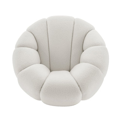 Callista Boucle Swivel Accent Chair
