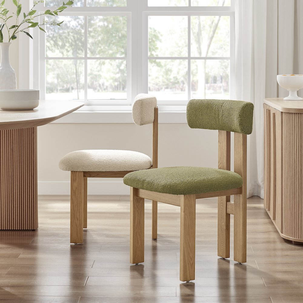 Hailey Boucle Dining Side Chair, (Set of 2)