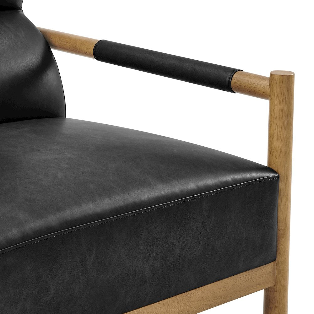 Olsen Faux Leather Accent Arm Chair
