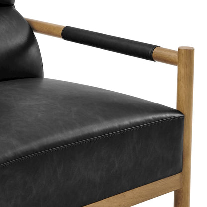 Olsen Faux Leather Accent Arm Chair