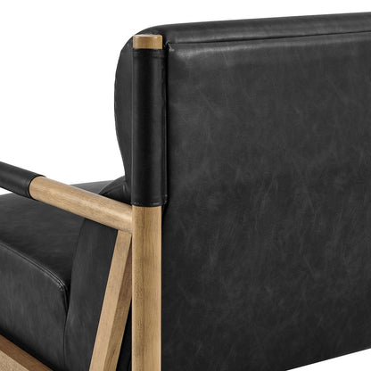 Olsen Faux Leather Accent Arm Chair