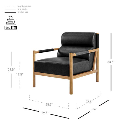 Olsen Faux Leather Accent Arm Chair