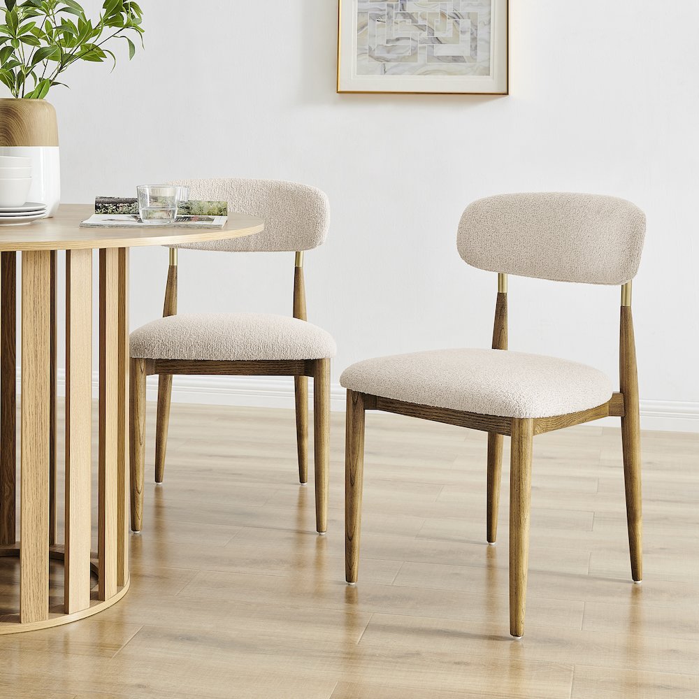 Verna Boucle Dining Side Chair, (Set of 2)