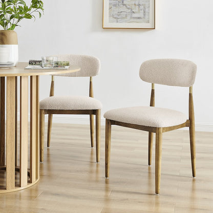 Verna Boucle Dining Side Chair, (Set of 2)