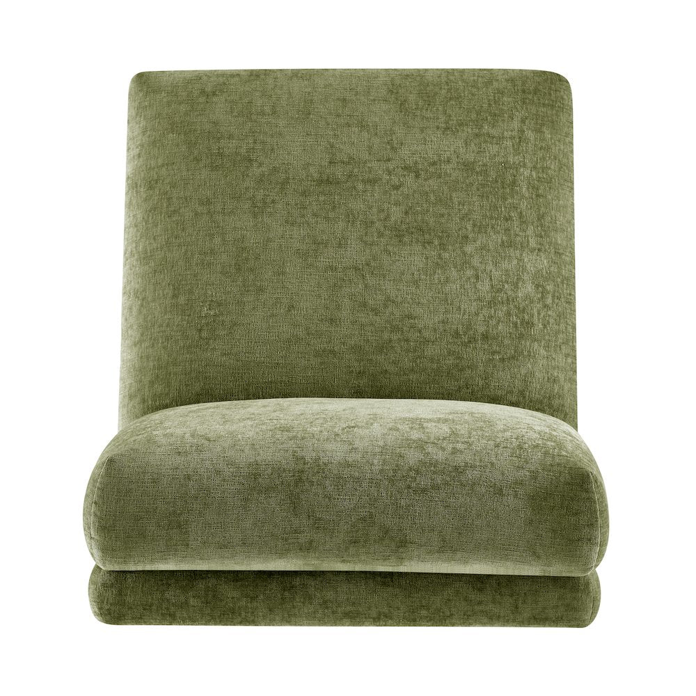 Zenda Chenille Swivel Accent Chair w/ Wooden Base