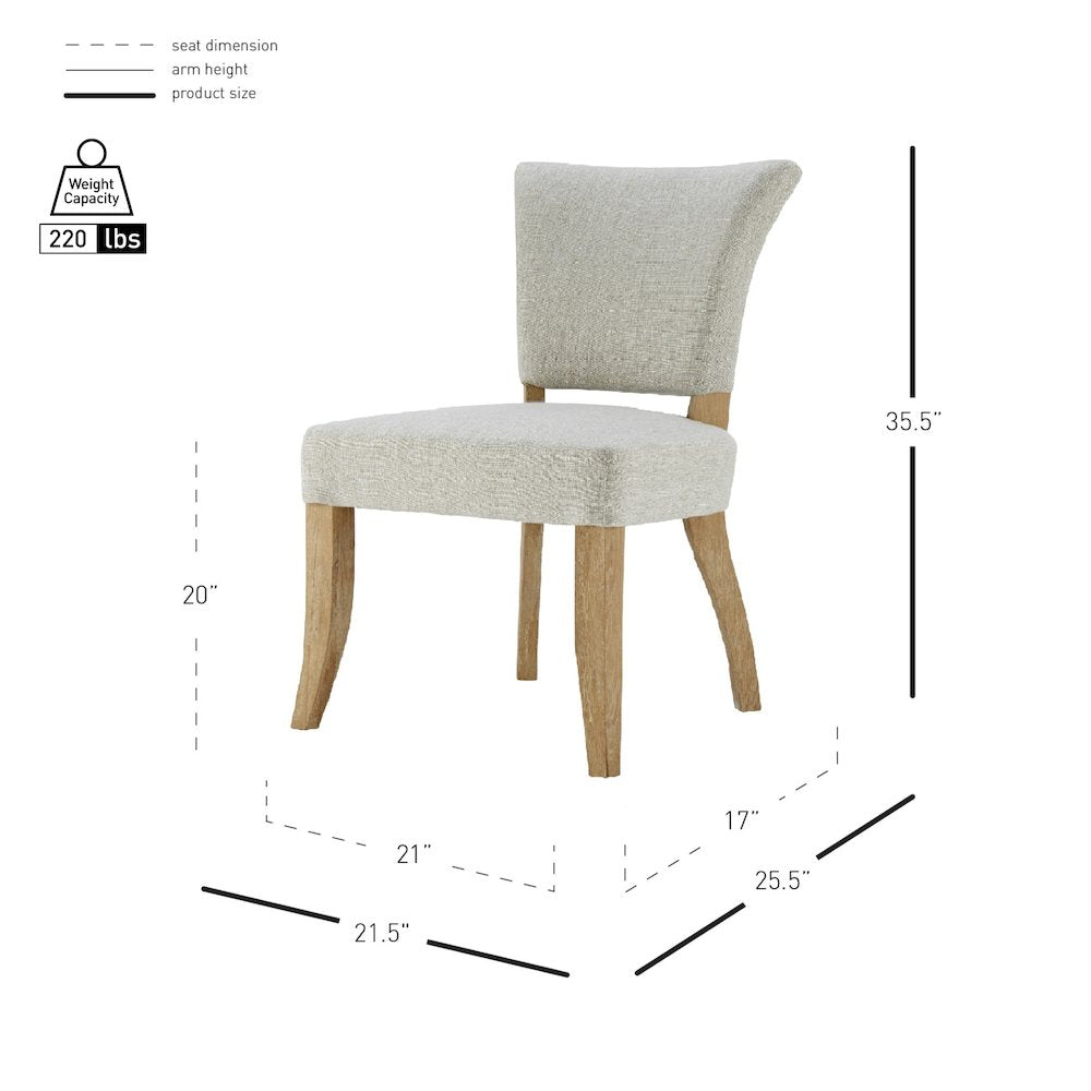 Austin Fabric Dining Side Chair, (Set of 2)