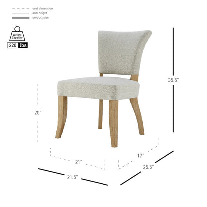 Austin Fabric Dining Side Chair, (Set of 2)