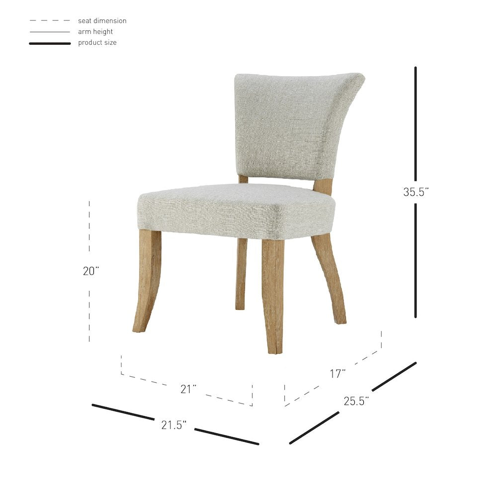 Austin Fabric Dining Side Chair, (Set of 2)