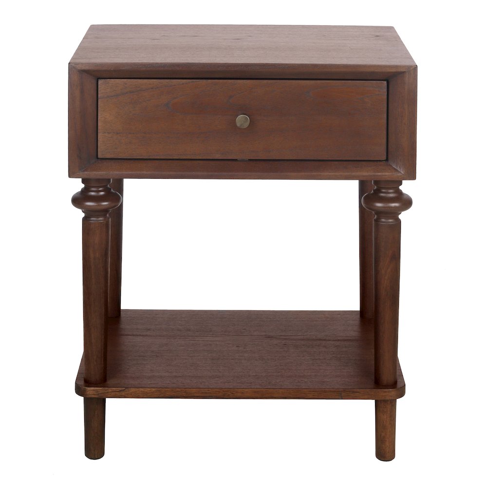 Romilda 1-Drawer Accent Table - Walnut