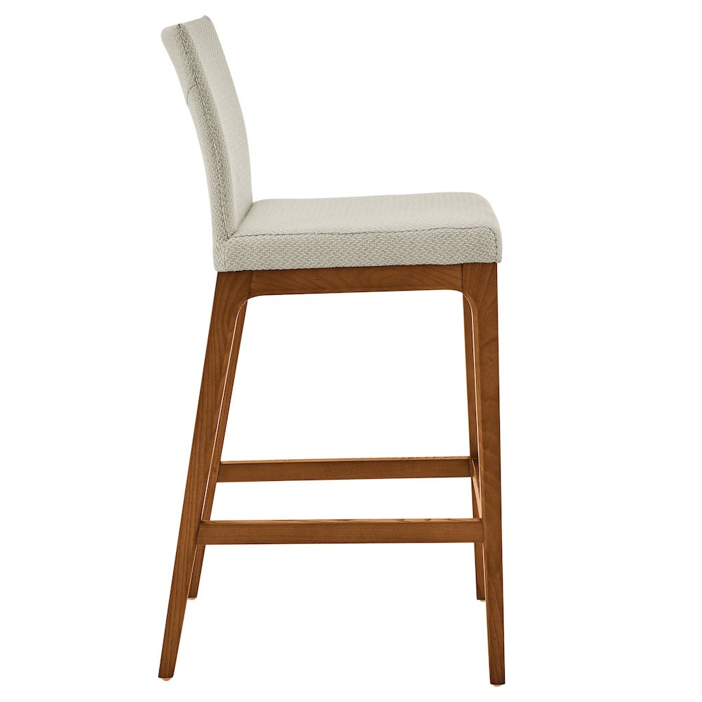 Devon Fabric Counter Stool Walnut Legs, (Set of 2)