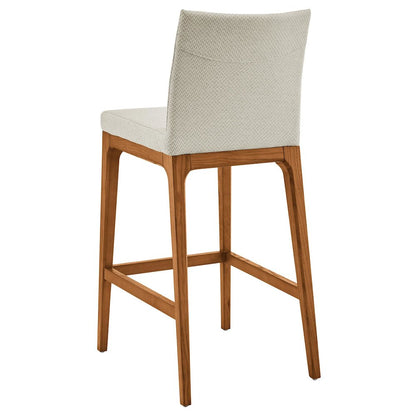Devon Fabric Counter Stool Walnut Legs, (Set of 2)