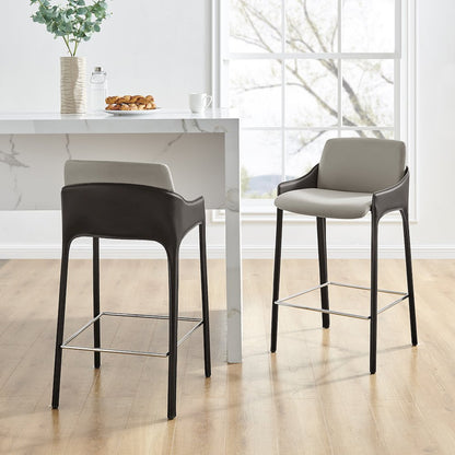 Stella Faux Leather Counter Stool, (Set of 2)