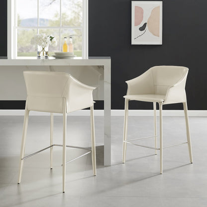 Callie Recycled Leather Counter Stool