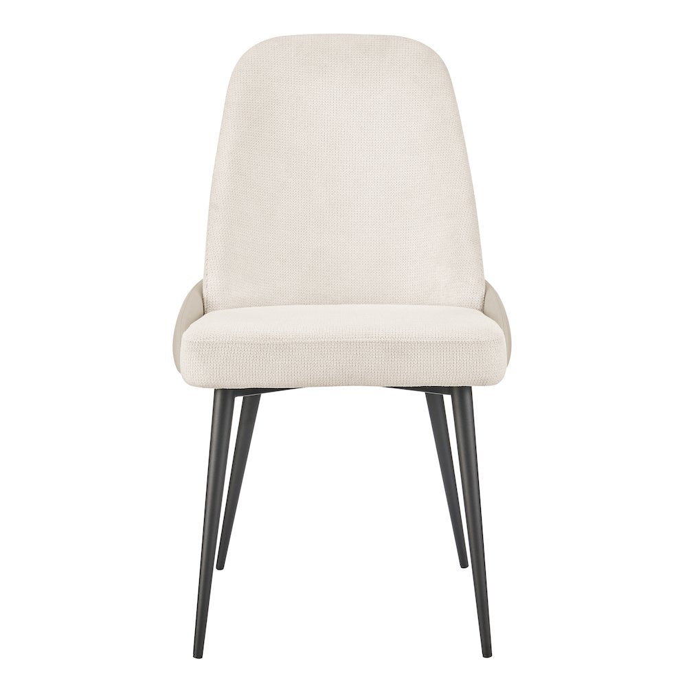 Elodie Linen/Faux Leather Dining Side Chair, (Set of 2)